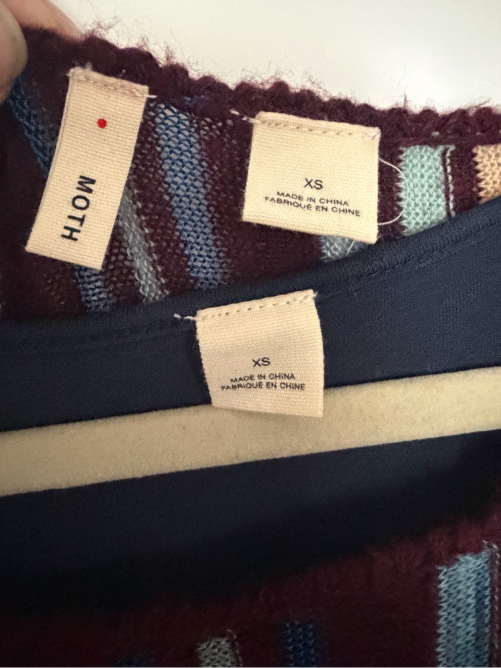 Anthropologie MOTH Nora 3D Knit Striped Sweater Dress XS Wool Alpaca Midi - Picture 5 of 15
